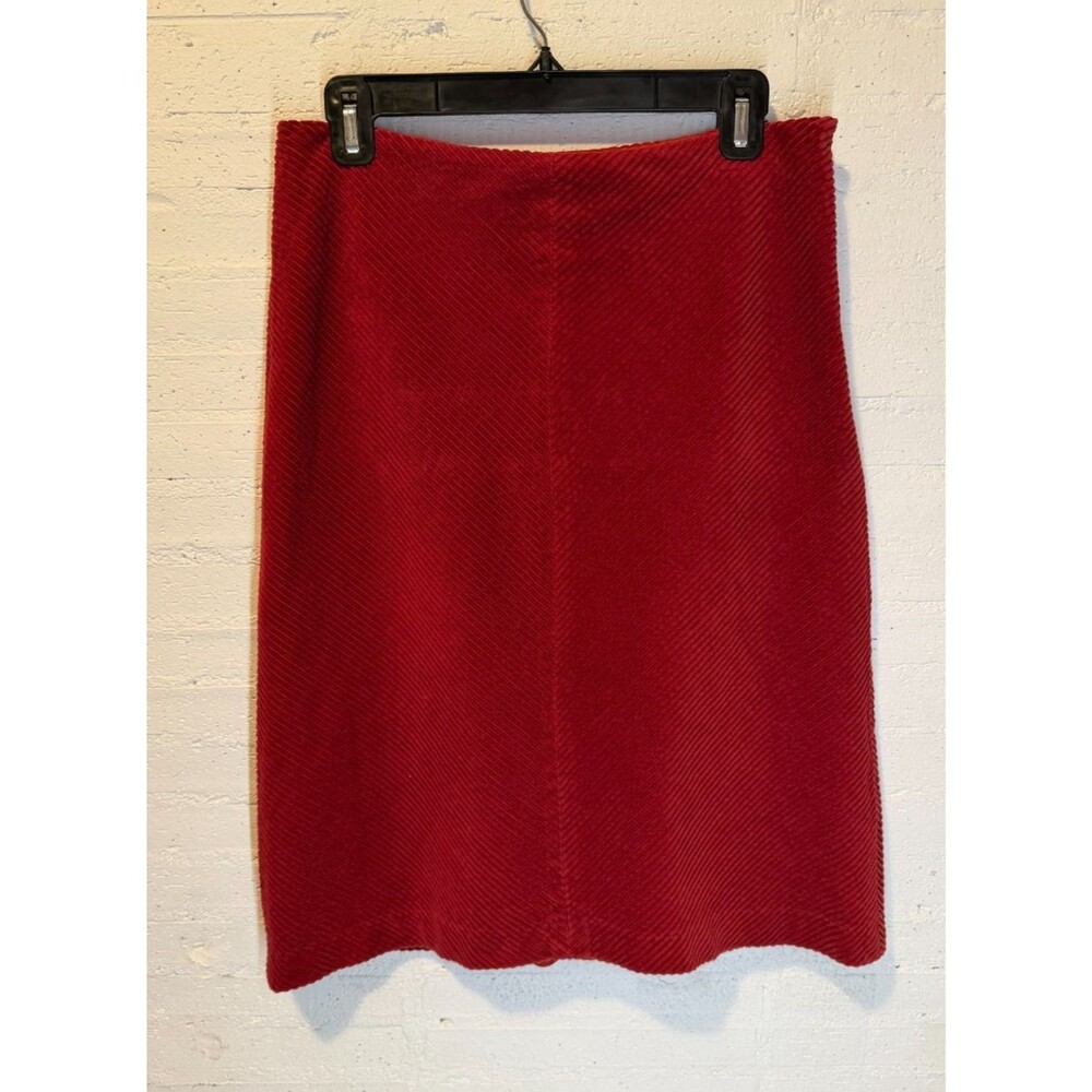 Classic Retro Vintage Brooks Brothers Corduroy Skirt Burgundy Knee-Length 8